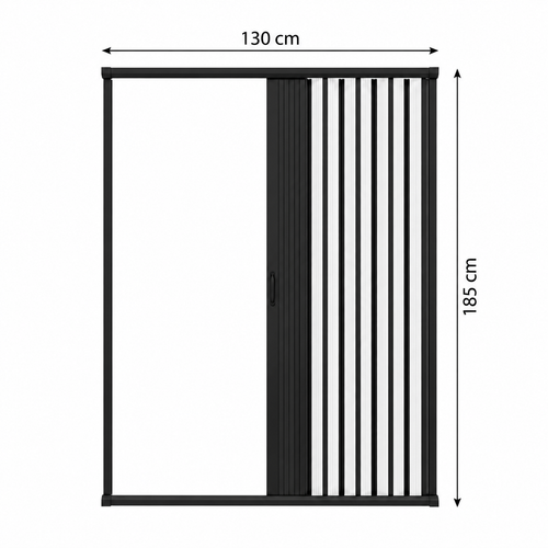 Box Sanfonado Preto 185x130cm – Chega de Banheiro Molhado e Espaço Apertado