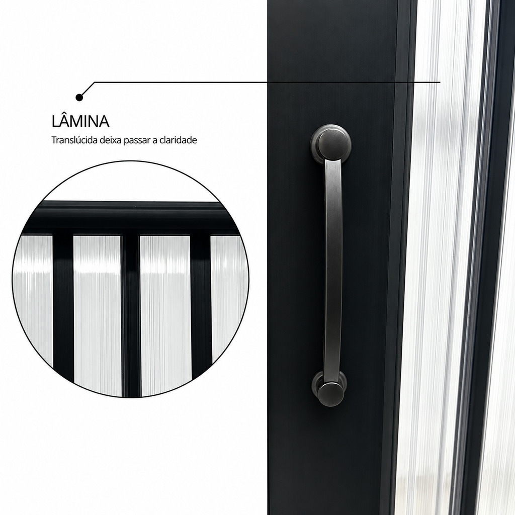 Box Sanfonado Preto 185x130cm – Chega de Banheiro Molhado e Espaço Apertado