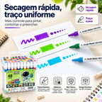 Kit de Marcadores Acrílicos Multiuso – Cores Vibrantes, Alta Cobertura e Secagem Rápida