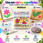 Kit de Marcadores Acrílicos Multiuso – Cores Vibrantes, Alta Cobertura e Secagem Rápida