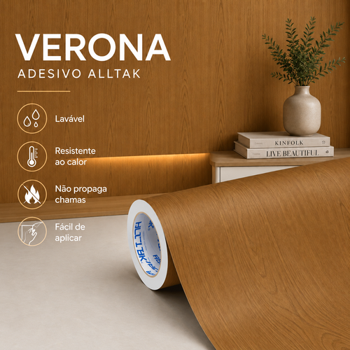Adesivo Madeira Verona 60cm – Visual de Madeira Nova sem Gastar com Reforma