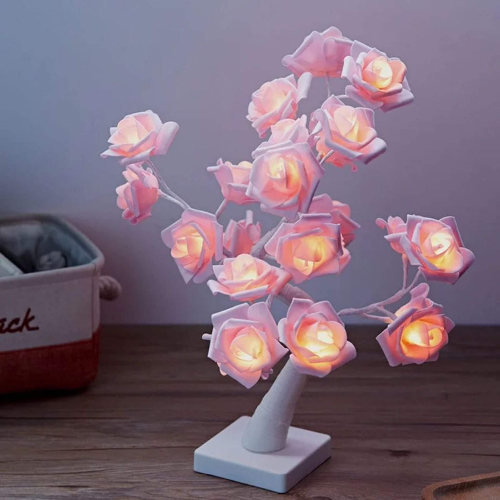 Luminária Led Rosas Encantadas - Luz de Fadas
