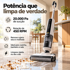 Aspirador de Pó Vertical Roborock F25 RT 3 em 1 – Aspira, Lava e Seca | Sem Fio com Autolimpeza