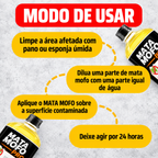 Kit Mata Mofo Pro 1 Litro – Removedor de Mofo e Bolor para Paredes, Tetos, Rejuntes e Banheiros + Borrifador