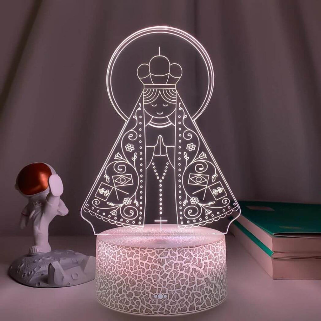 Luminária 3D da Salvação 16 Cores - Nossa Senhora