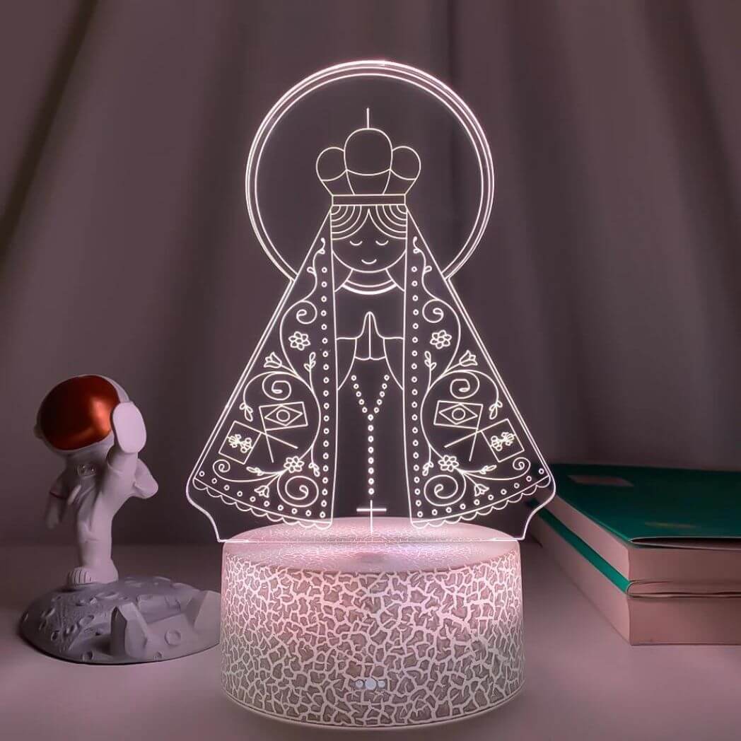 Luminária 3D da Salvação 16 Cores - Nossa Senhora