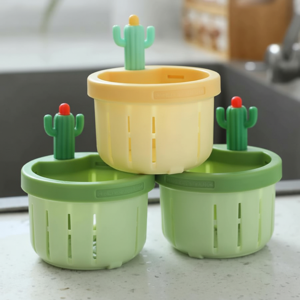 Cactus - Filtro Drenagem de Pia Com Botão Ejetor - Entrega Grátis