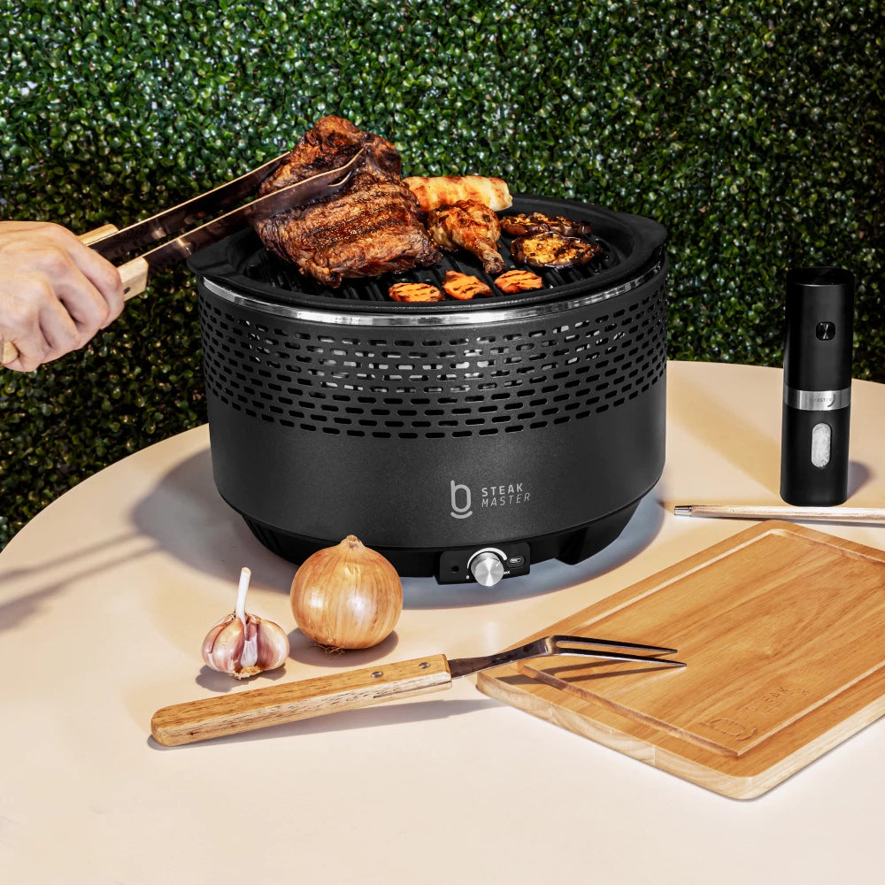 Churrasqueira Portátil a Carvão Sem Fumaça com USB e Bolsa para Churrasco