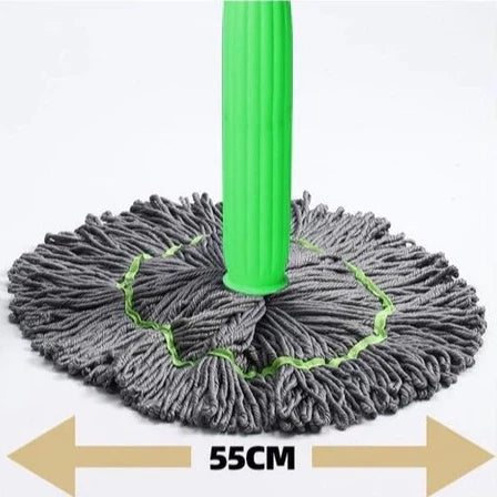 MopClean - Esfregão 2 em 1 Giratório Automático Com Desidratação Perfeito Para Limpeza Completa de Piso - Entrega Grátis