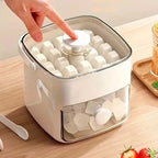 FreshBox - Dispenser De Gelo Com 2 Gavetas e Botão Ejetor de Cubos Prático Com Capacidade de 48 Cubos de Gelo - Entrega Grátis