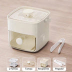 FreshBox - Dispenser De Gelo Com 2 Gavetas e Botão Ejetor de Cubos Prático Com Capacidade de 48 Cubos de Gelo - Entrega Grátis