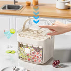 FreshBox - Dispenser De Gelo Com 2 Gavetas e Botão Ejetor de Cubos Prático Com Capacidade de 48 Cubos de Gelo - Entrega Grátis