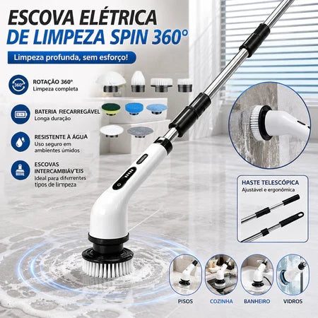 CleanMax - Escova Eletrica de Limpeza 7 em 1 Sem Fio Multiuso Pratica Para Casa - Entrega Grátis