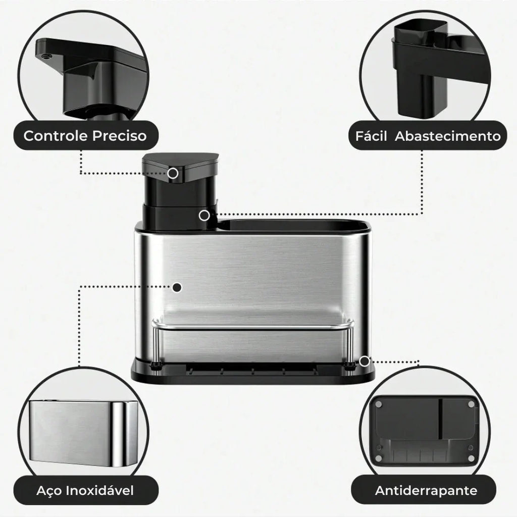 MultiFlex 3 em 1 - O Dispensador que Organiza Sua Cozinha - Entrega Grátis