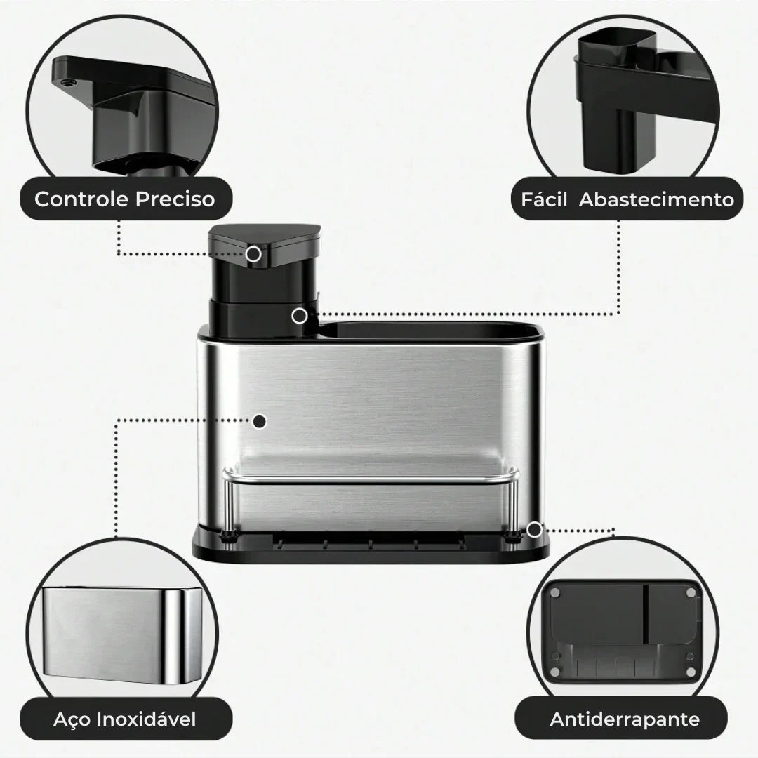 MultiFlex 3 em 1 - O Dispensador que Organiza Sua Cozinha - Entrega Grátis