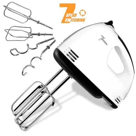 Batedeira Elétrica de Mão 7 Velocidades 260W Para Bolos e Chantilly