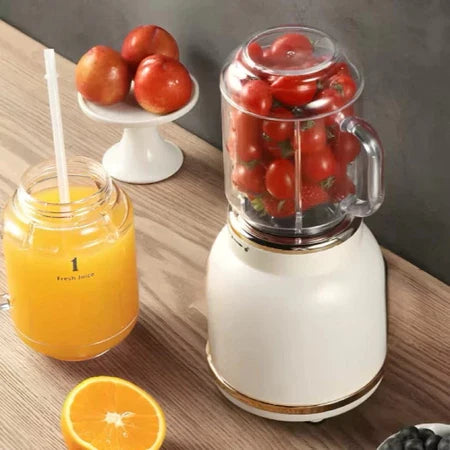 BlenderMix - Mini Liquidificador Portátil Com 10 Lâminas + Brindes Copo Caneca Canudo - Entrega Grátis