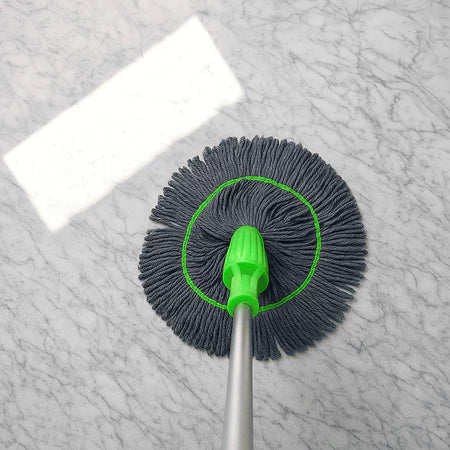 MopClean - Esfregão 2 em 1 Giratório Automático Com Desidratação Perfeito Para Limpeza Completa de Piso - Entrega Grátis